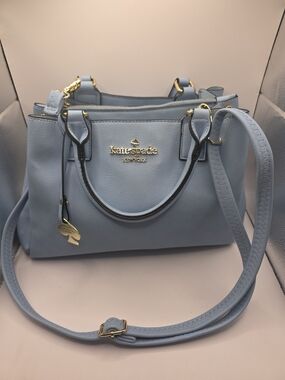 Kate Spade New York Light Blue Leather Satchel
